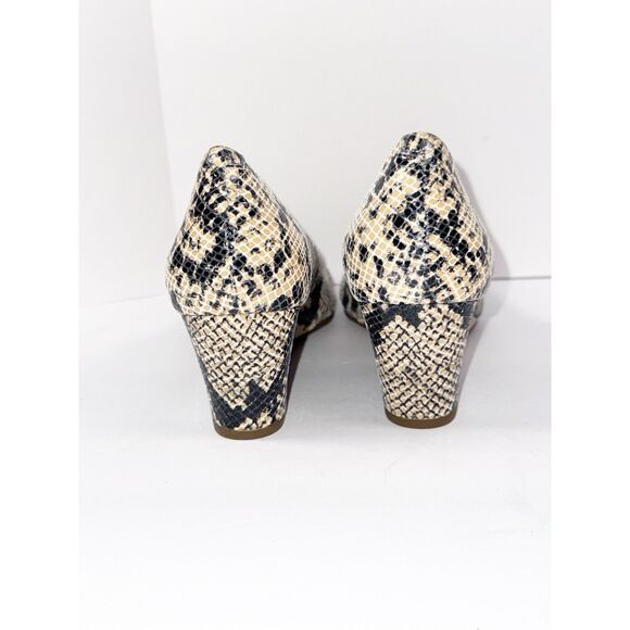 Vionic Antonia Pump Wedge Heel Slip On Shoes Snake Comfort Arch Support Office 8 - Picture 10 of 16